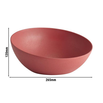 (6 sztuk) Miska - FROSTFIRE - aluminium - 1,9 litra - Ø 265 mm - czerwona - Prime Gastro