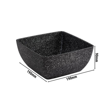 (6 sztuk) Miska - FROSTFIRE - aluminium - 1,5 litra - 190x190mm - szara w plamki - Prime Gastro