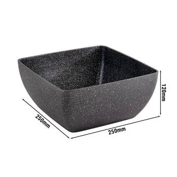 (6 sztuk) Miska - FROSTFIRE - aluminium - 3,8 litra - 250x250 mm - szara w cętki - Prime Gastro