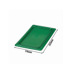 (6 sztuk) CAMBRO | SafeTrak – pokrywki z polipropylenu do pojemników GN 1/3 – zielone