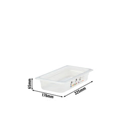 (6 sztuk) CAMBRO | SafeTrak – pojemniki z polipropylenu GN 1/3 – kolor mleczny – wysokość: 65 mm
