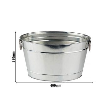 Taca na napoje - metalowa - 11 litrów - z plastikową tacą - Prime Gastro