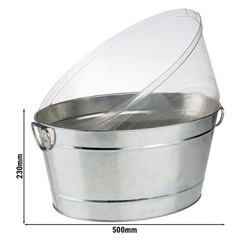 Wanna na napoje - metalowa - 18 litrów - z plastikową wkładką - Prime Gastro