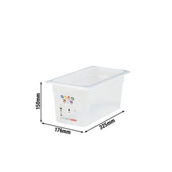 (6 sztuk) CAMBRO | SafeTrak – pojemniki z polipropylenu GN 1/3 – kolor mleczny – wysokość: 150 mm