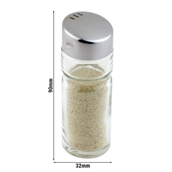 (6 sztuk) Solniczka i pieprzniczka - szkło - wysokość: 90 mm - Prime Gastro