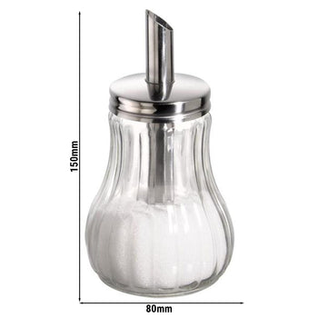 (6 sztuk) Cukiernica - szkło - 250 ml - z rurką dozującą - Prime Gastro