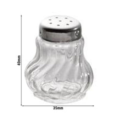 (6 sztuk) Mini solniczki/pieprzniczki - zestaw 4 sztuk - każdy o średnicy 35 mm i wysokości 40 mm