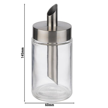 (6 sztuk) Cukiernica - szkło - 200 ml - z rurką dozującą - Prime Gastro