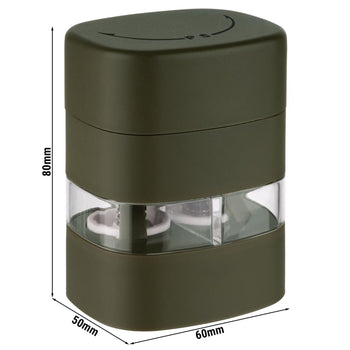 (6 sztuk) Młynek do soli i pieprzu 2 w 1 – tworzywo sztuczne – wysokość: 80 mm - Prime Gastro