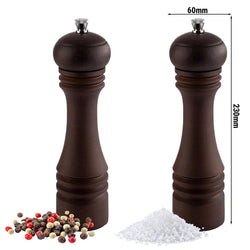 (6 sztuk) Młynki do soli i pieprzu - ETERNAL - drewno - wysokość: 230 mm