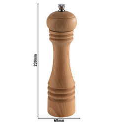 (6 sztuk) Młynki do soli - ETERNAL - drewno - wysokość: 230 mm