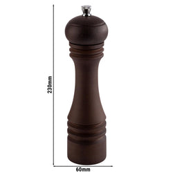 (6 sztuk) Młynki do soli - ETERNAL - drewno - wysokość: 230 mm