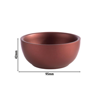 (6 sztuk) Miska - LEVANTE - stal nierdzewna - 0,14 litra - Ø 95 mm - czerwona - Prime Gastro