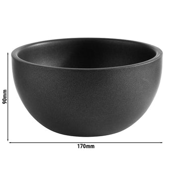 (6 sztuk) Miska - LEVANTE - stal nierdzewna - 0,9 litra - Ø 170 mm - czarna - Prime Gastro