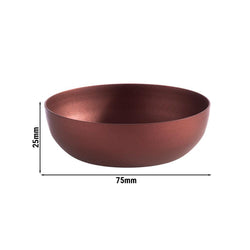 (6 sztuk) Miseczki do dipów - LEVANTE - stal nierdzewna - 50 ml - Ø 75 mm - czerwone