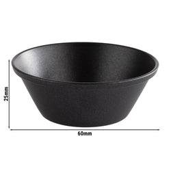 (6 sztuk) Miseczki - zestaw 6 sztuk - nierdzewna stal - 40 ml - Ø 60 mm - czarne