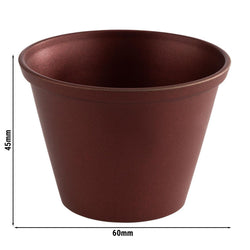 (6 sztuk) Miseczki do dipów - zestaw 6 sztuk - nierdzewna stal - 60 ml - Ø 60 mm - czerwone