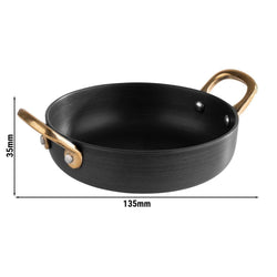 (6 sztuk) Naczynia do serwowania - CASTORO - aluminium - 0,3 litra - Ø 135 mm - szare