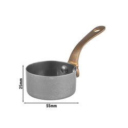 (6 sztuk) Rondel z uchwytem / garnek do serwowania - VINTARA - stal nierdzewna - 50 ml - Ø 55 mm