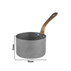 (6 sztuk) Rondel z uchwytem / garnek do serwowania - VINTARA - stal nierdzewna - 0,3 litra - Ø 95 mm