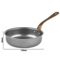(6 sztuk) Rondel z uchwytem / garnek do serwowania - VINTARA - stal nierdzewna - 0,4 litra - Ø 140 mm