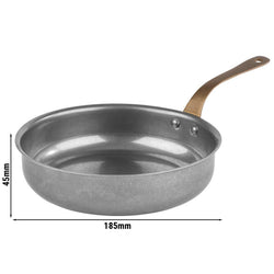 (6 sztuk) Rondel z uchwytem / garnek do serwowania - VINTARA - stal nierdzewna - 0,9 litra - Ø 185 mm