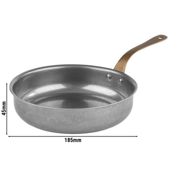 (6 sztuk) Rondel z uchwytem / garnek do serwowania - VINTARA - stal nierdzewna - 0,9 litra - Ø 185 mm - Prime Gastro