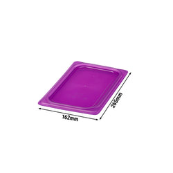 (6 sztuk) CAMBRO | SafeTrak – pokrywki z polipropylenu GN 1/4 – fioletowe