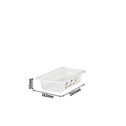 (6 sztuk) CAMBRO | SafeTrak – pojemniki z polipropylenu GN 1/4 – kolor mleczny – wysokość: 65 mm