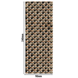 (6 sztuk) Serwetki i etui na sztućce – zestaw 6 sztuk – PVC – 240 x 90 mm – beżowe