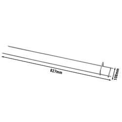 Podwójny szpikulec do grilla na kurczaki ze stali nierdzewnej - 108x827x45mm - 1.2kg - do grille do kurczaków - kompatybilny z EM742 & EM1484