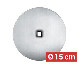 Talerz na mięso – stal nierdzewna – Ø 150 mm – do szpikulca do kebaba o przekroju 12 x 12 mm