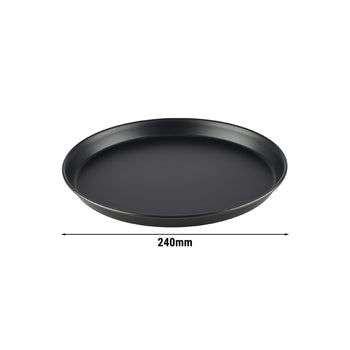 (6 sztuk) Blacha do pizzy - Ø 240 mm - blacha stalowa - bez powłoki - wysokość: 25 mm - Prime Gastro
