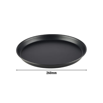 (6 sztuk) Blacha do pizzy - Ø 260 mm - blacha stalowa - bez powłoki - wysokość: 25 mm - Prime Gastro