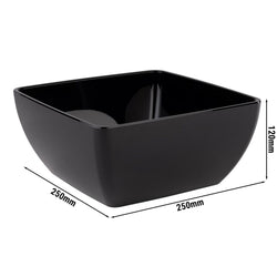 (6 sztuk) Miska - FRIENDLY - PET - 3,8 litra - kwadratowa - czarna