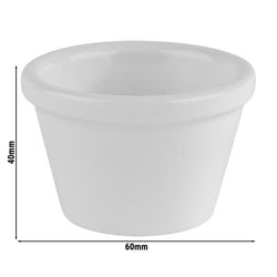 (6 sztuk) Miseczki do dipów - FRIENDLY - PET - 50 ml - okrągłe - Ø 60 mm - białe