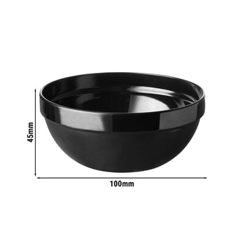 (6 sztuk) Miska - FRIENDLY - PET - 0,15 litra - okrągła - Ø 100 mm - czarna - Prime Gastro