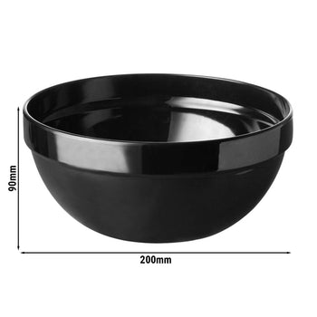 (6 sztuk) Miska - FRIENDLY - PET - 1,8 litra - okrągła - Ø 200 mm - czarna - Prime Gastro