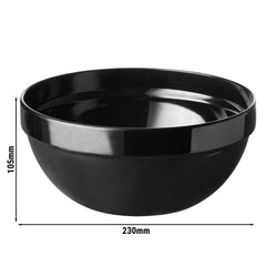 (6 sztuk) Miska - FRIENDLY - PET - 2,5 litra - okrągła - Ø 230 mm - czarna