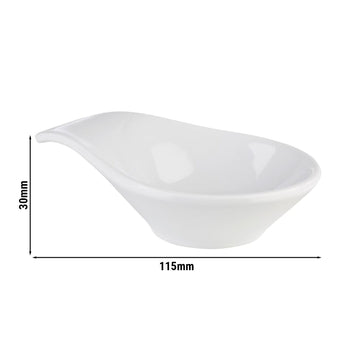 (12 sztuk) Miseczki do dipów - FRIENDLY - PET - 60 ml - 115x75 mm - białe - Prime Gastro