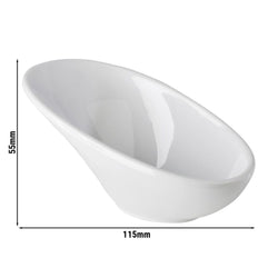 (12 sztuk) Miseczki do dipów - FRIENDLY - PET - 40 ml - 115x60 mm - białe