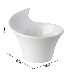 (12 sztuk) Dipschälchen - FRIENDLY - PET - 70 ml - 85x70mm - biały