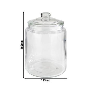 (6 sztuk) Słoik do przechowywania - CLASSIC - 0,9 litra - w tym szklana pokrywka z uszczelką - Prime Gastro