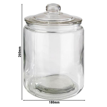 (6 sztuk) Słoik do przechowywania - CLASSIC - 4 litry - w tym szklana pokrywka z uszczelką - Prime Gastro