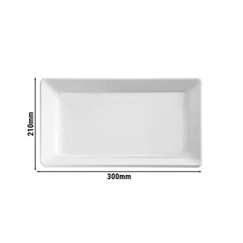 (6 sztuk) Taca - PURE - melamina - 300 x 210 mm - wysokość: 30 mm - Prime Gastro