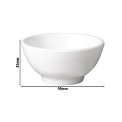 (6 sztuk) Miseczki - PURE - melamina - 90 ml - Ø 90 mm - białe
