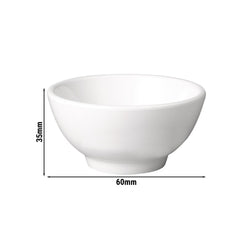 (6 sztuk) Miseczki do dipów - PURE - melamina - 20 ml - Ø 60 mm - białe