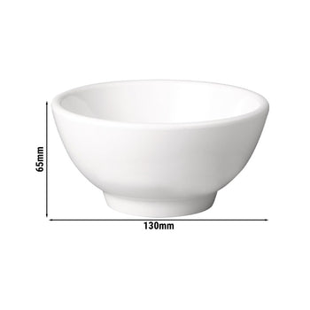 (6 sztuk) Miska - PURE - melamina - 0,3 litra - Ø 130 mm - biała - Prime Gastro