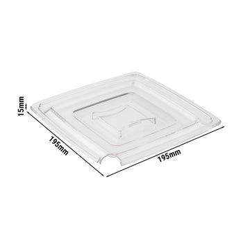 (6 sztuk) Pokrywa - PURE - 195x195 mm - pasuje do 83409#6, 83468#6, 85260#6 i 85266#6 - Prime Gastro