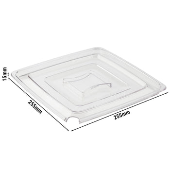 (6 sztuk) Pokrywa - PURE - 255 x 255 mm - pasuje do 83408#6, 83469#6, 85261#6 i 85267#6 - Prime Gastro